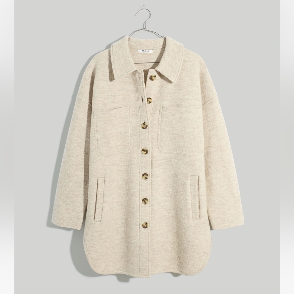 Madewell (Re)sponsible Boiled Wool Sweater Jacket - Picture 4 of 8